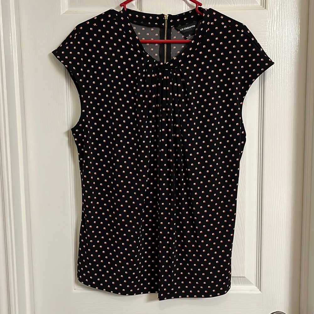 Black cap sleeve career top from Liz Claiborne